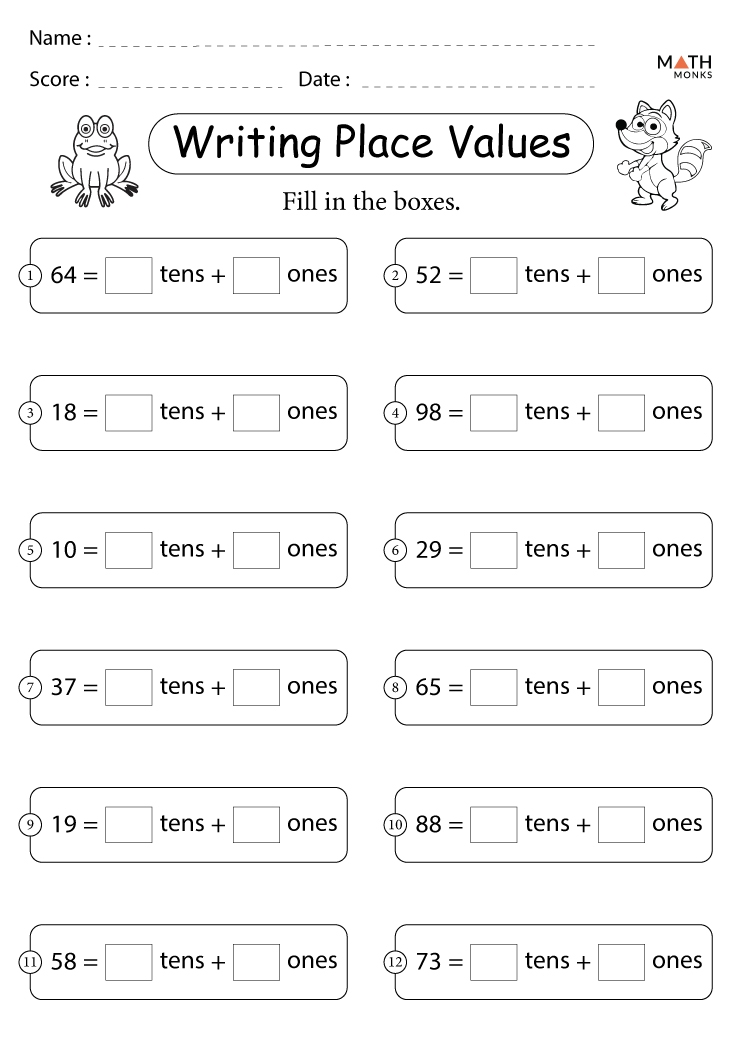 worksheet for 1st grade