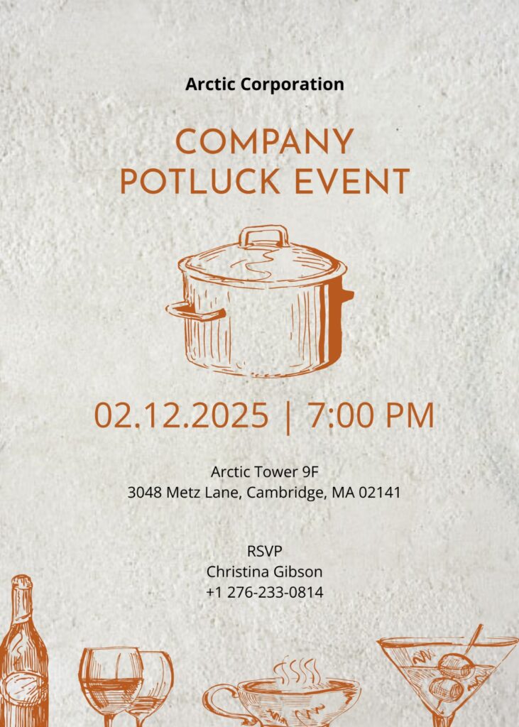 FREE Potluck Invitation Templates Examples Edit Online Download