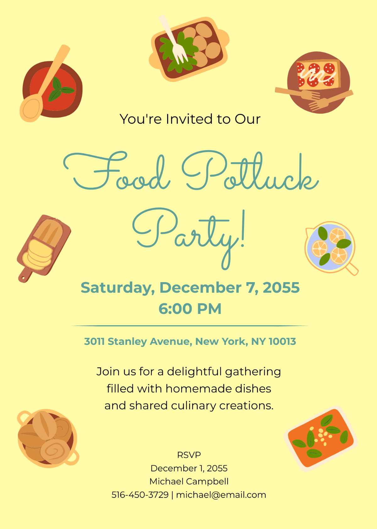 Free Potluck Templates To Edit Online