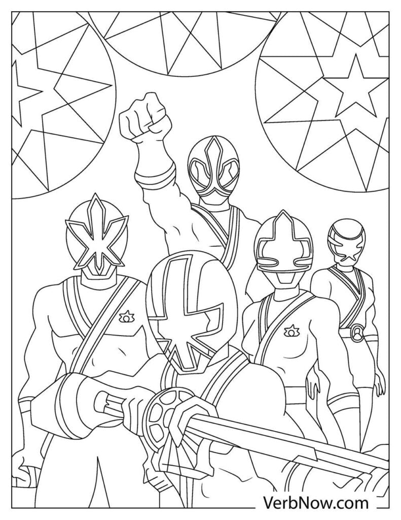Free POWER RANGER Coloring Pages For Download Printable PDF