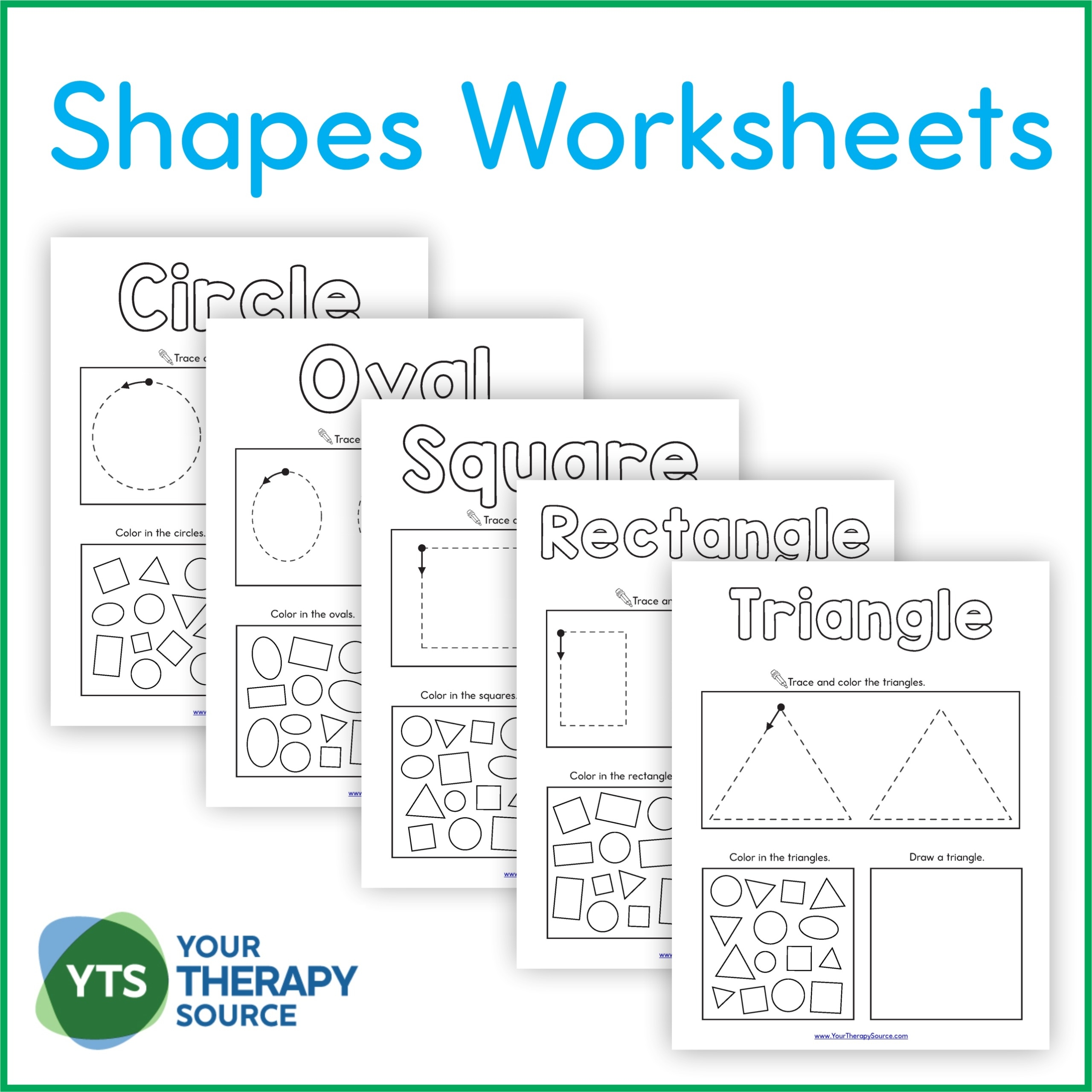 shapes worksheet for preschool