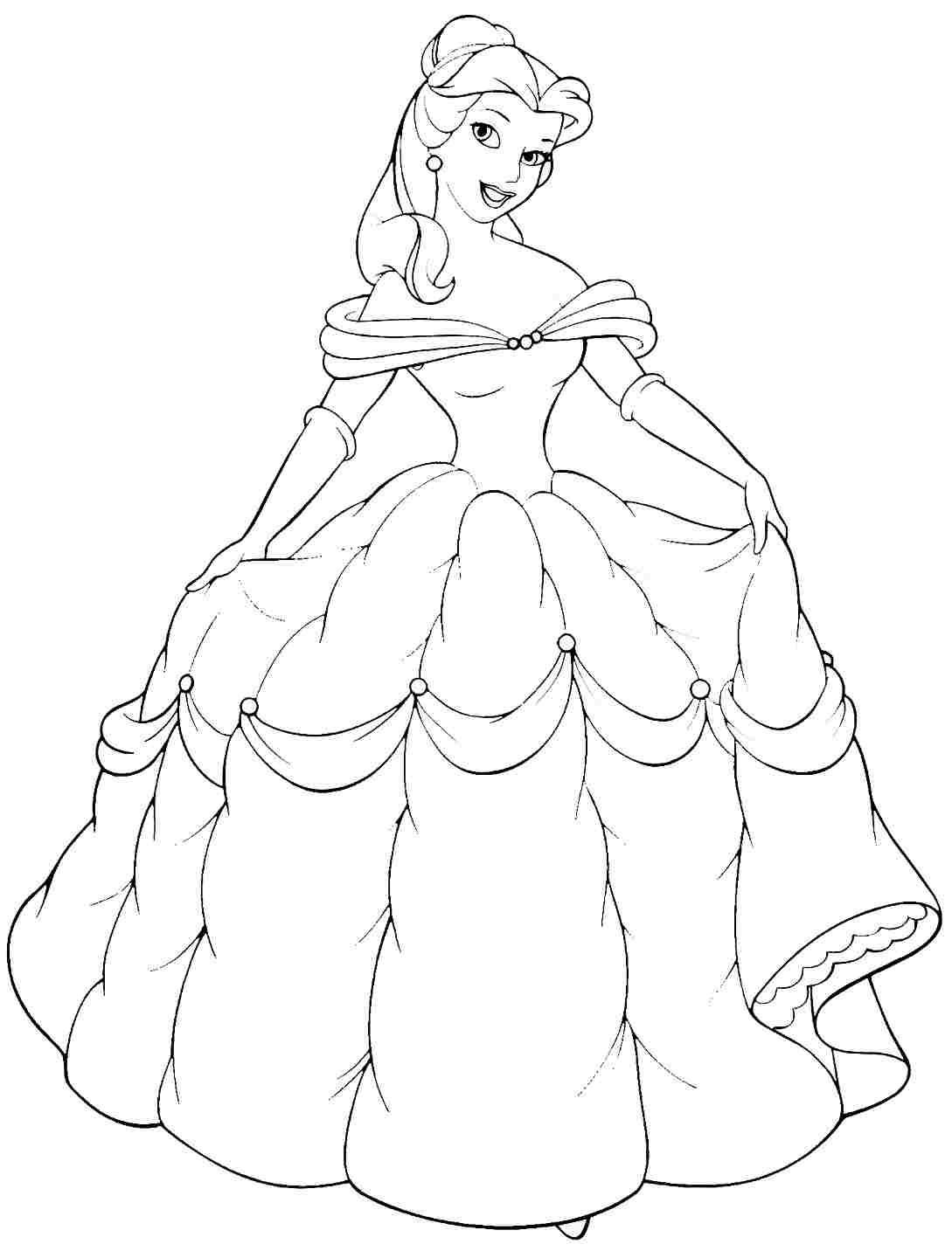 Free Princess Belle Coloring Page Download Free Princess Belle 