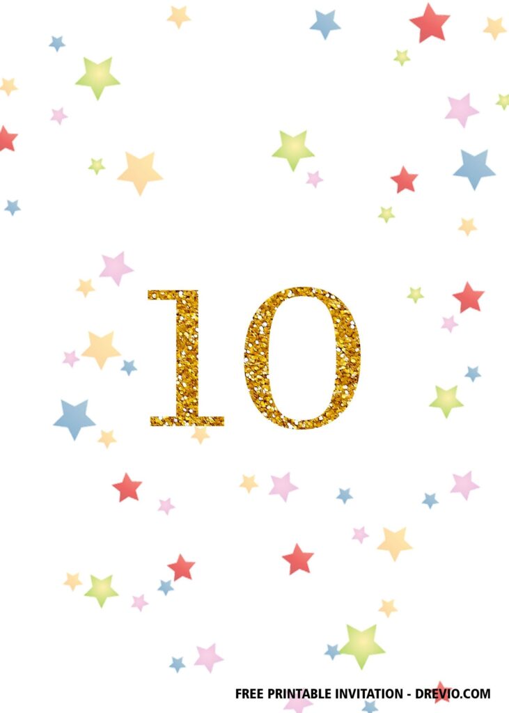 FREE Printable 10th Birthday Invitation Templates 10th Birthday