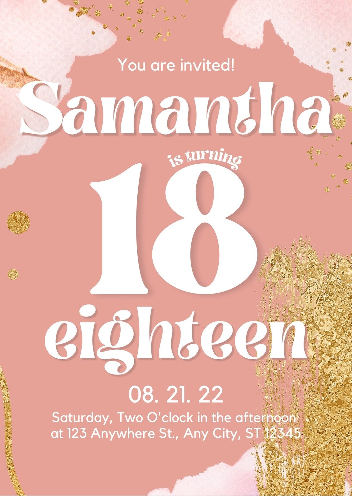 Free Printable 18th Birthday Invitation Templates Canva 59 OFF