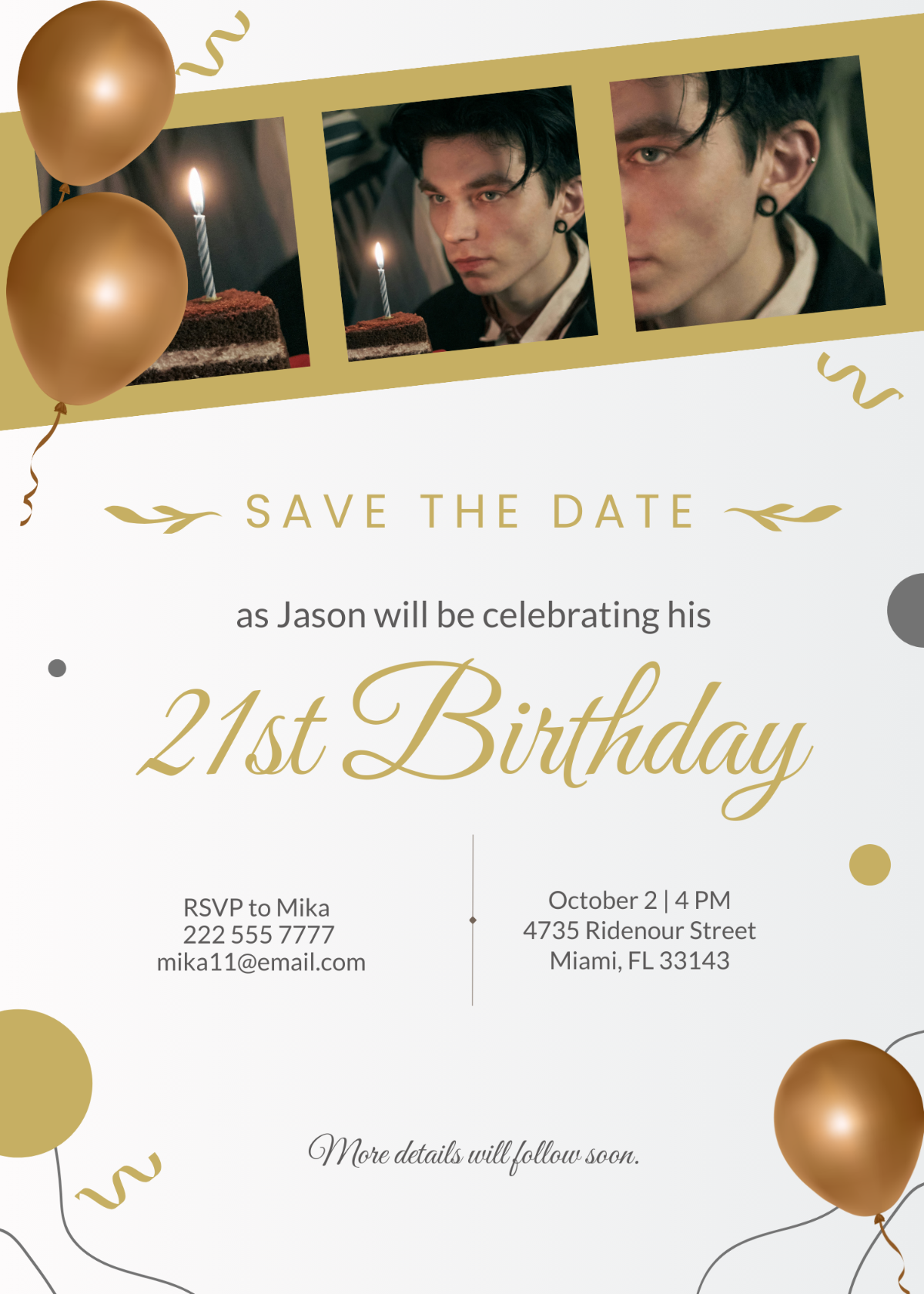 Free Printable 21st Birthday Party Invitation Templates Free 