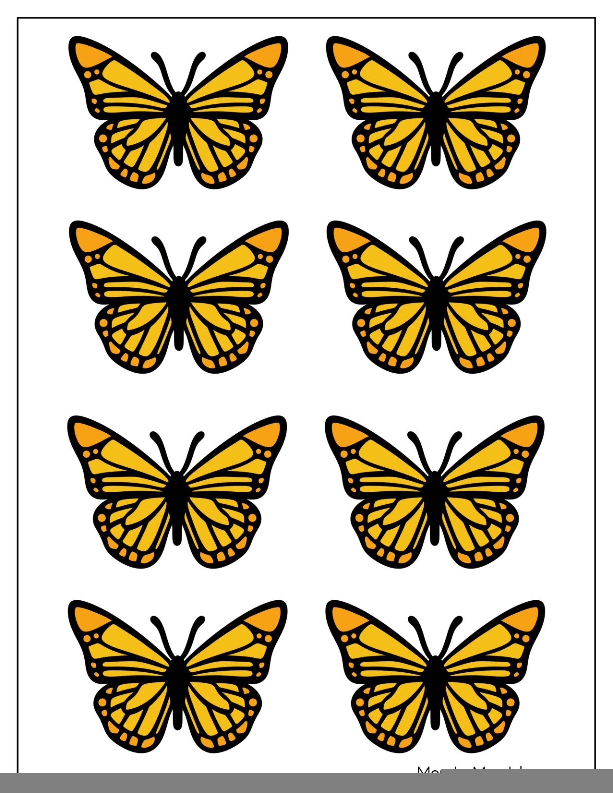 Free Printable 3D Butterfly Template Printable Templates