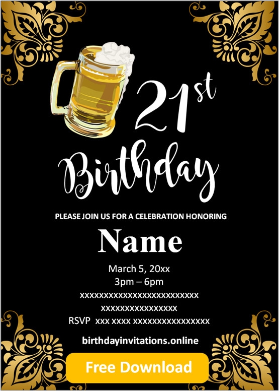 FREE Printable 60th Birthday Invitations Templates Party Invitation