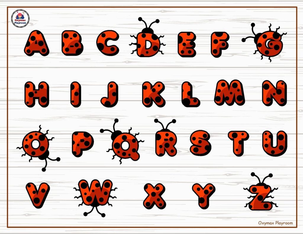 Free Printable Activities For Kids quot LadyBug Alphabet quot Printable