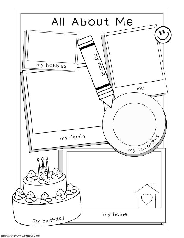 Free Printable All About Me Worksheets For Kids Worksheets Library