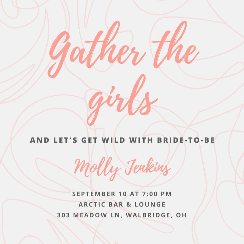 Free Printable Bachelorette Party Invitation Templates Canva