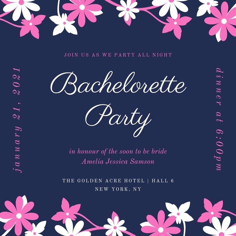Free Printable Bachelorette Party Invitation Templates Canva