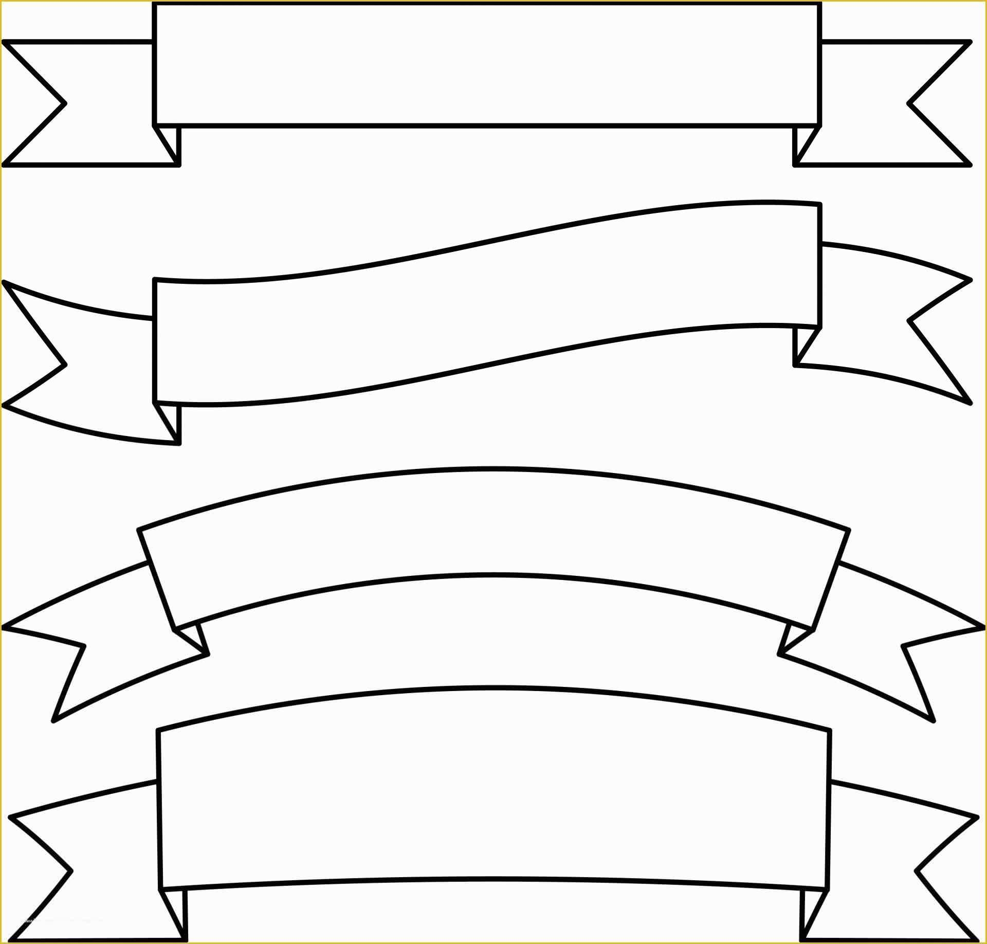 Free Printable Banner Templates Of Simple Ribbon Banner Template 