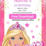 FREE Printable Barbie Birthday Invitation Templates Barbie 58 OFF