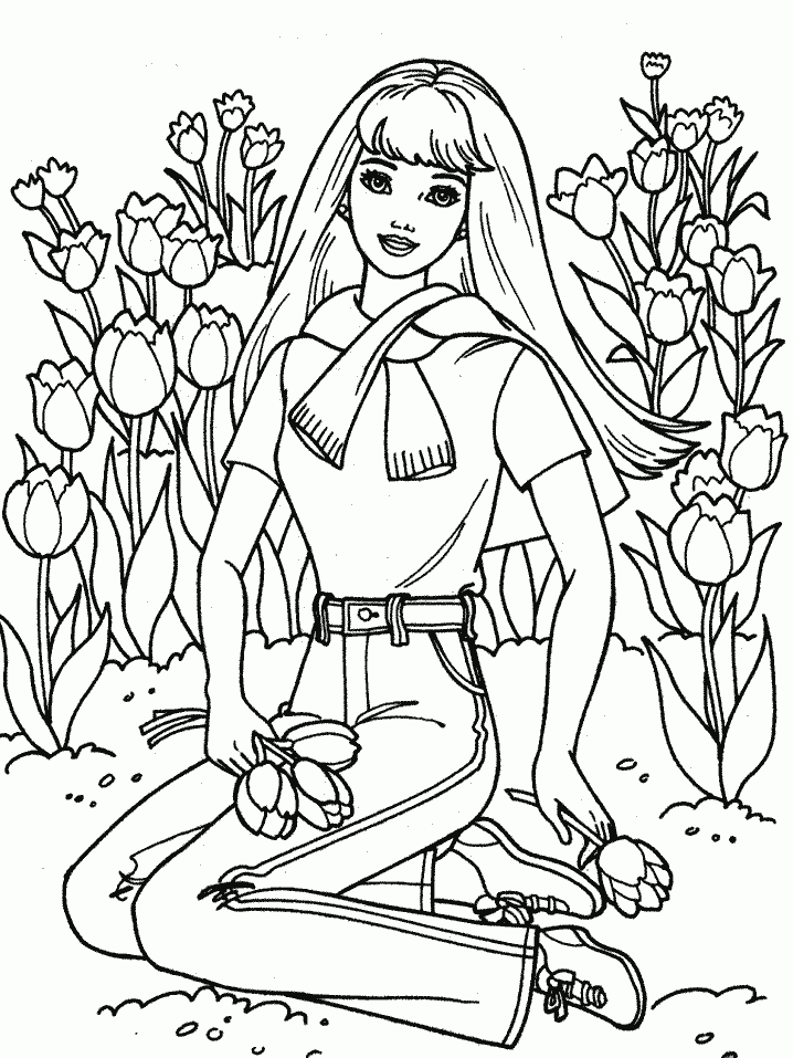 Printing Barbie Coloring Pages
