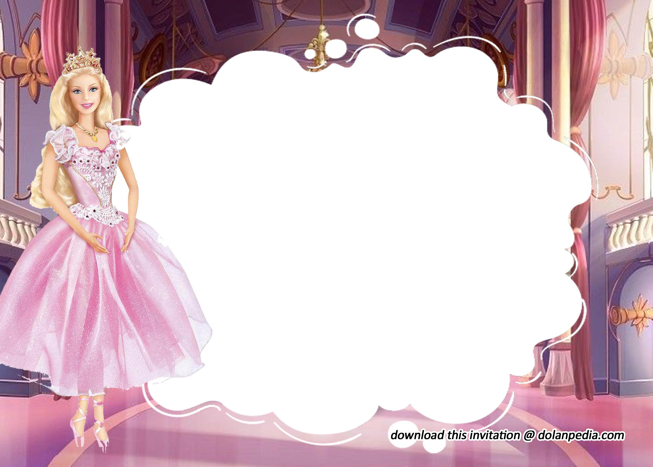 Free Printable Barbie Invitation Template Dolanpedia