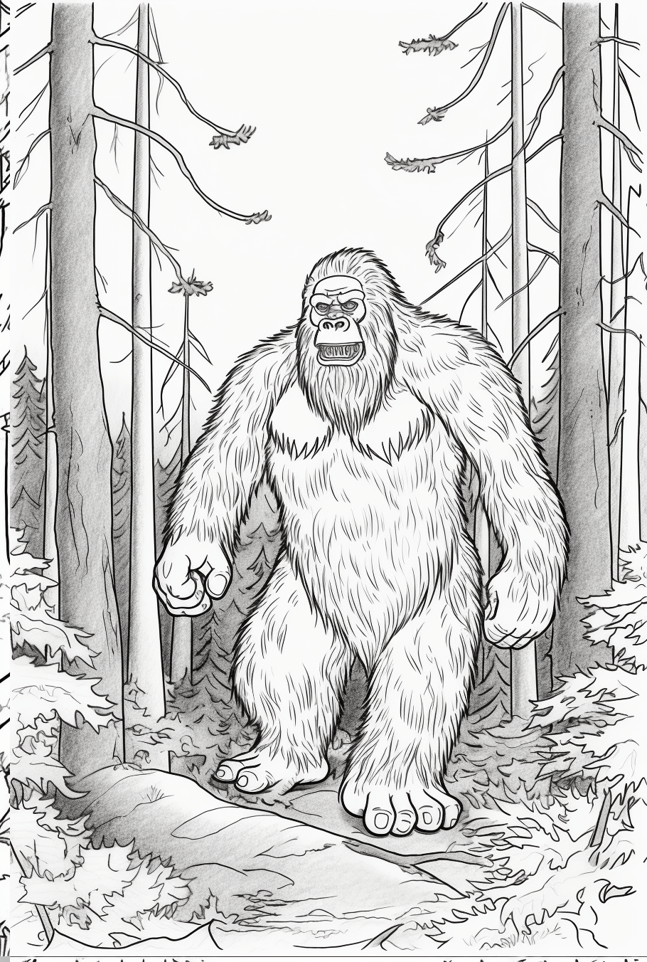 Free Printable Bigfoot Coloring Pages Bigfoot Coloring Pages 