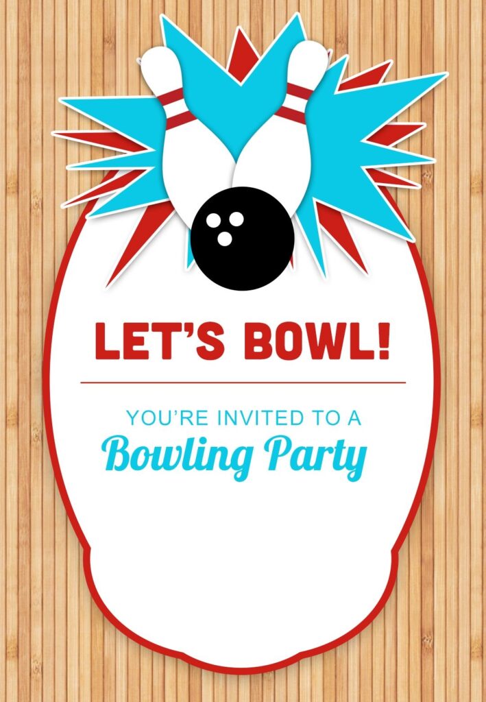 Free Printable Birthday Invitation Template Bowling