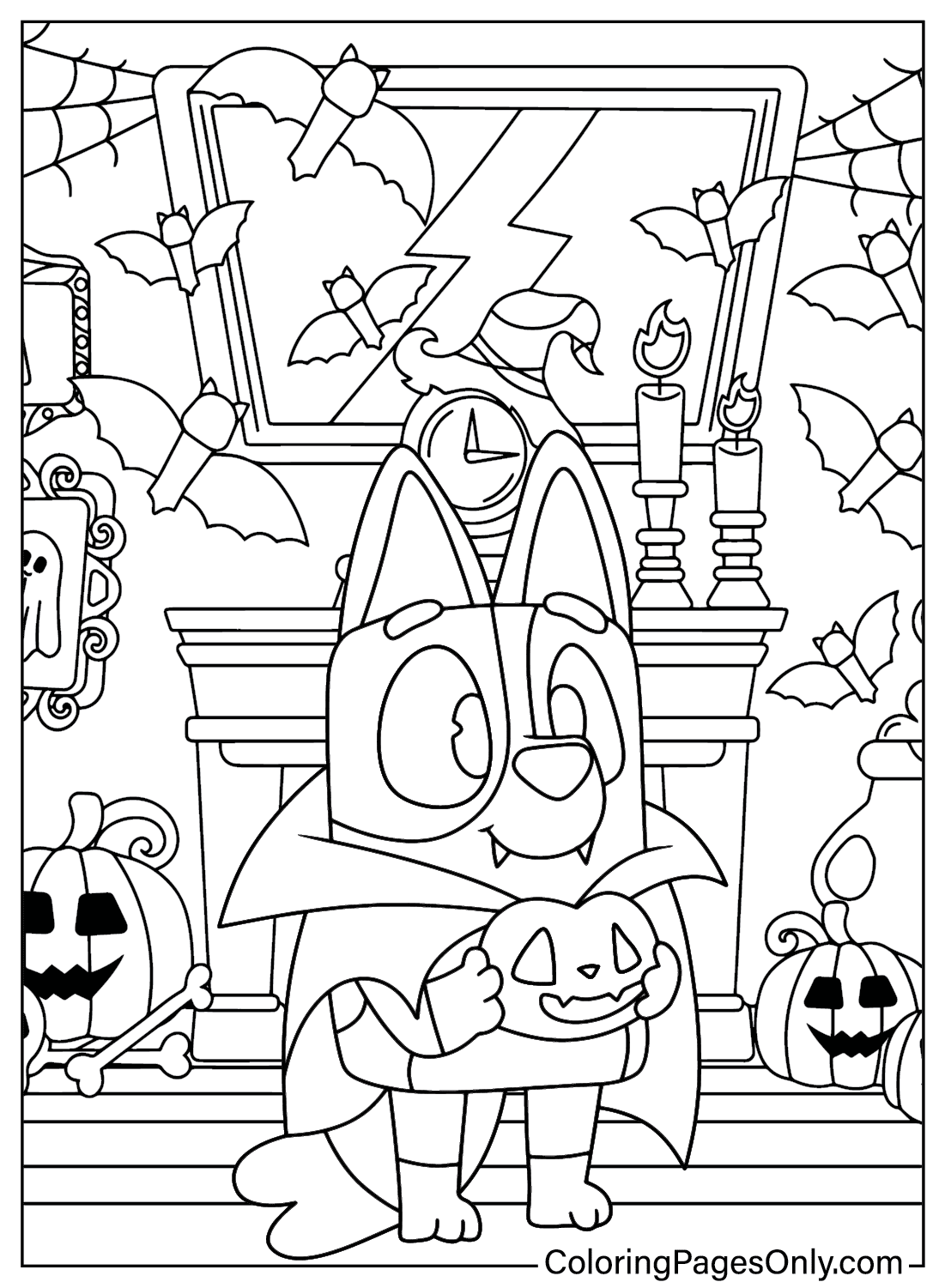bluey coloring page free
