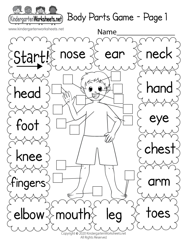 kindergarten worksheet printable word my