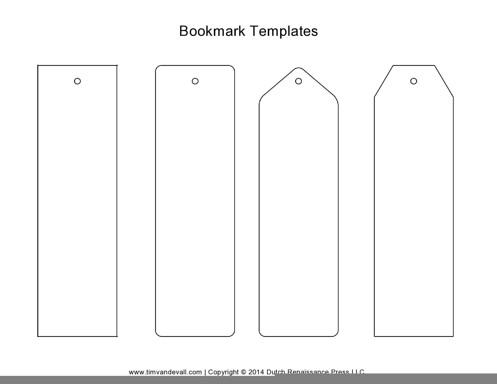 Free Printable Bookmarks Templates FREE Printable A Z