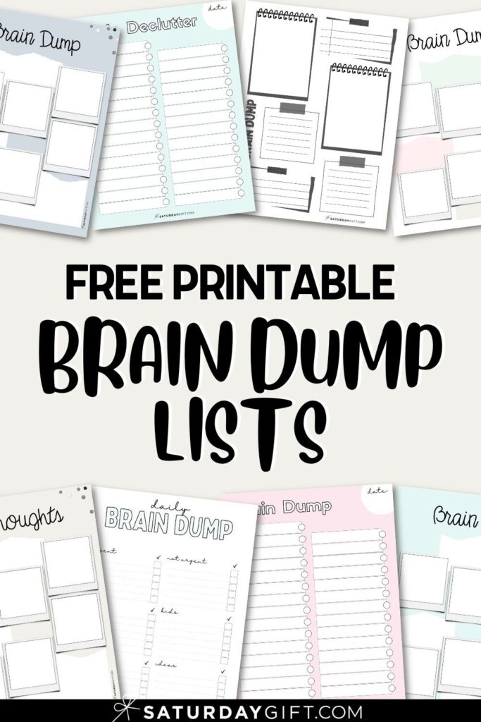 Free Printable Brain Dump Worksheet Templates Clear Your Mind