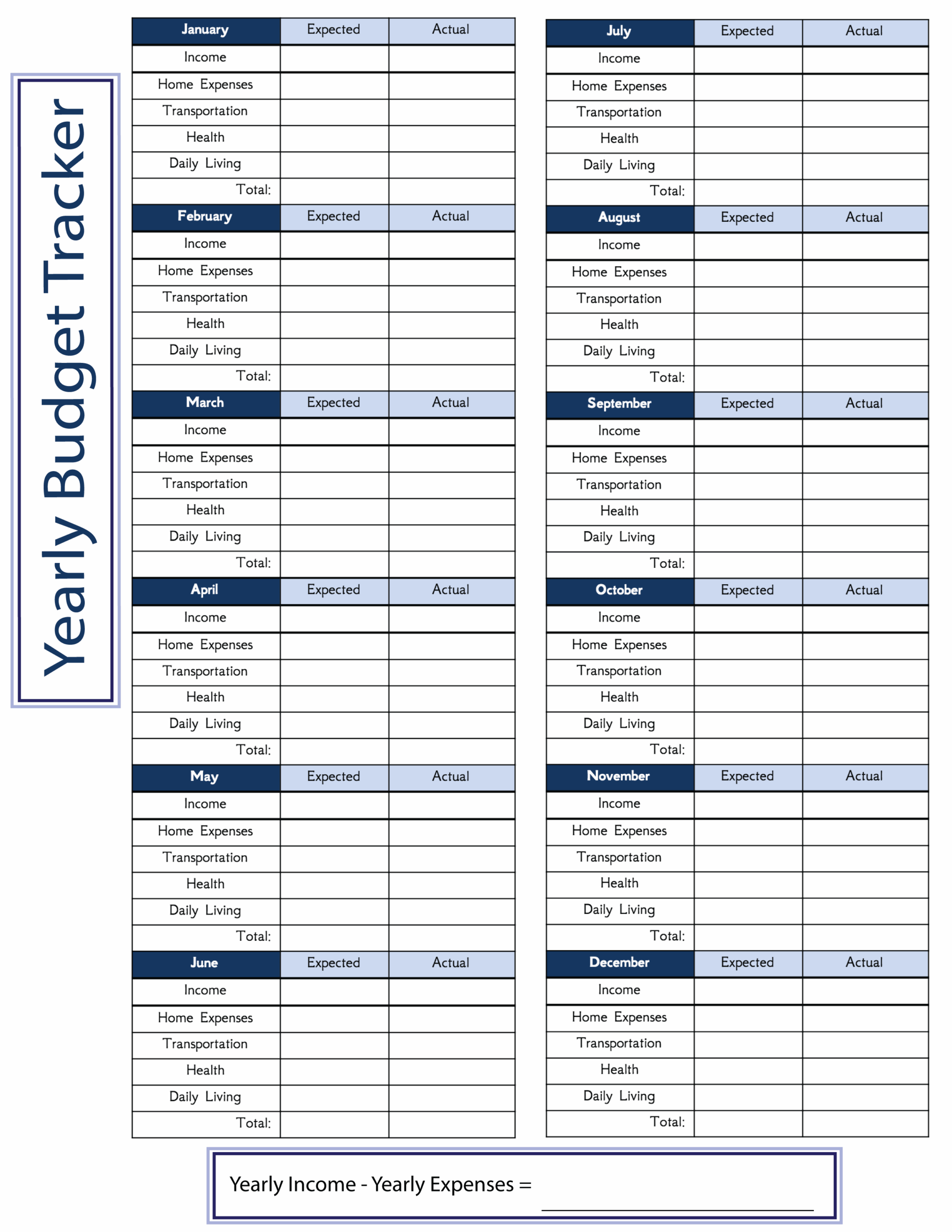 printable budget worksheets free