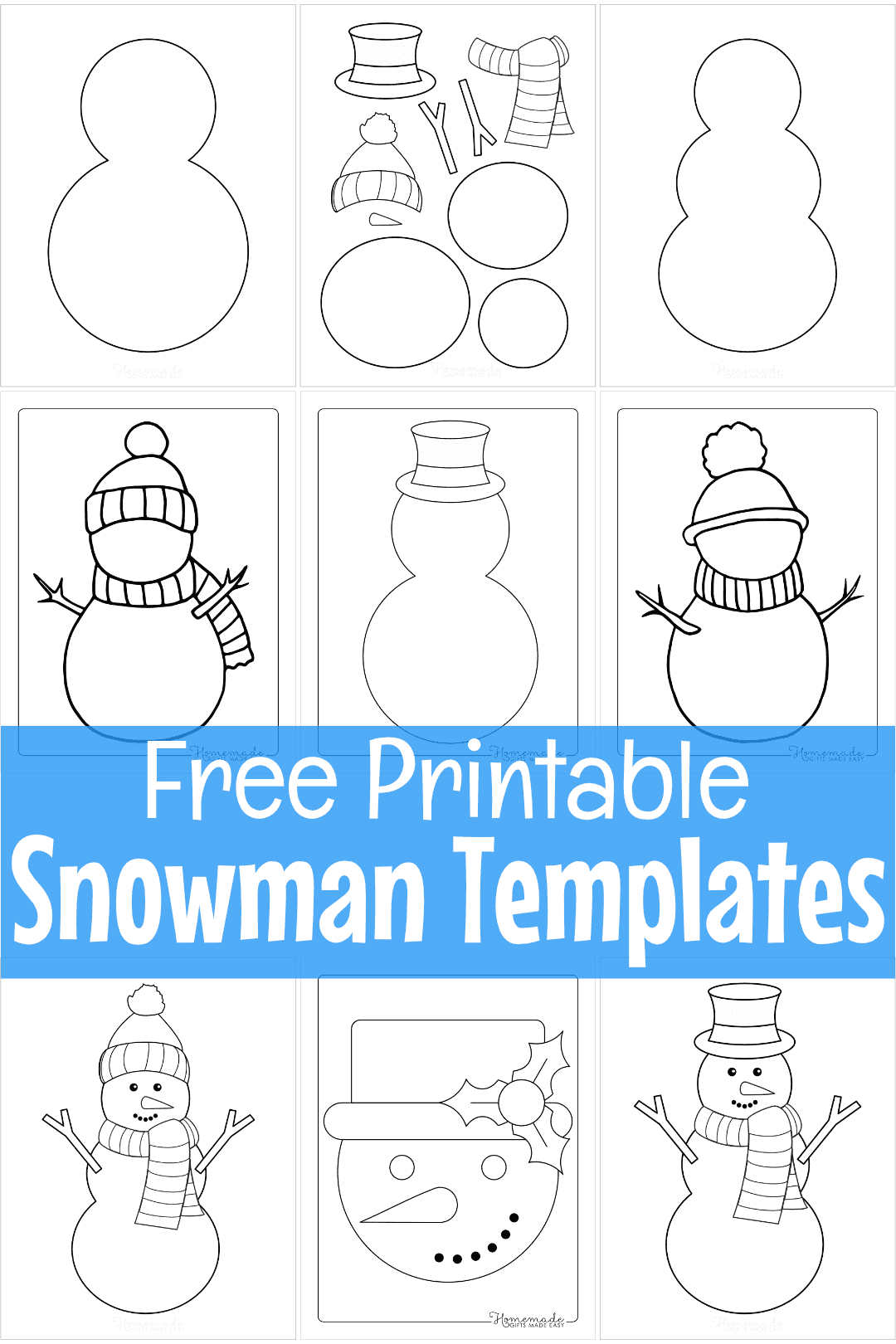 Free Printable Build A Snowman Template Printable Templates
