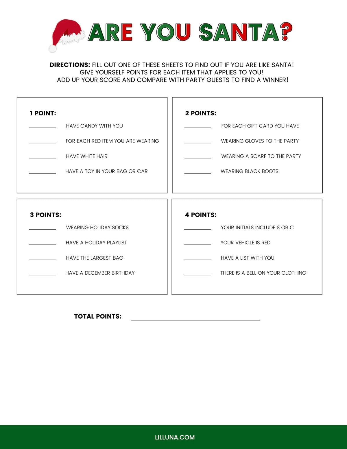 FREE Printable Christmas Games 4 FREEBIES Lil 39 Luna