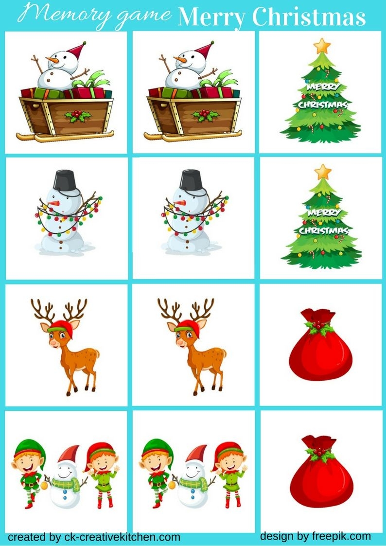 Free Printable Christmas Memory Game Cards Printable Templates