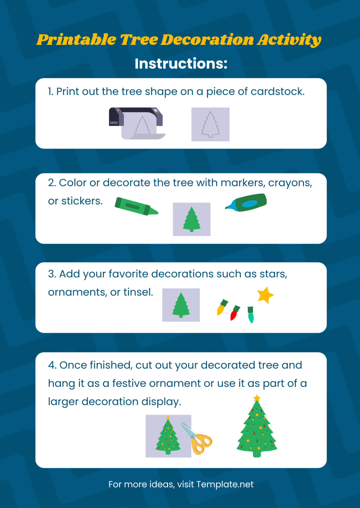 Free Printable Christmas Tree Card Template Edit Online Download 