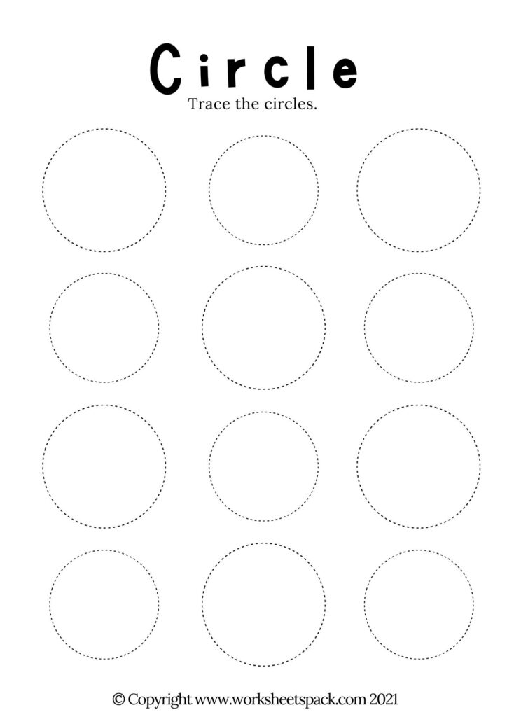 circle tracing worksheet