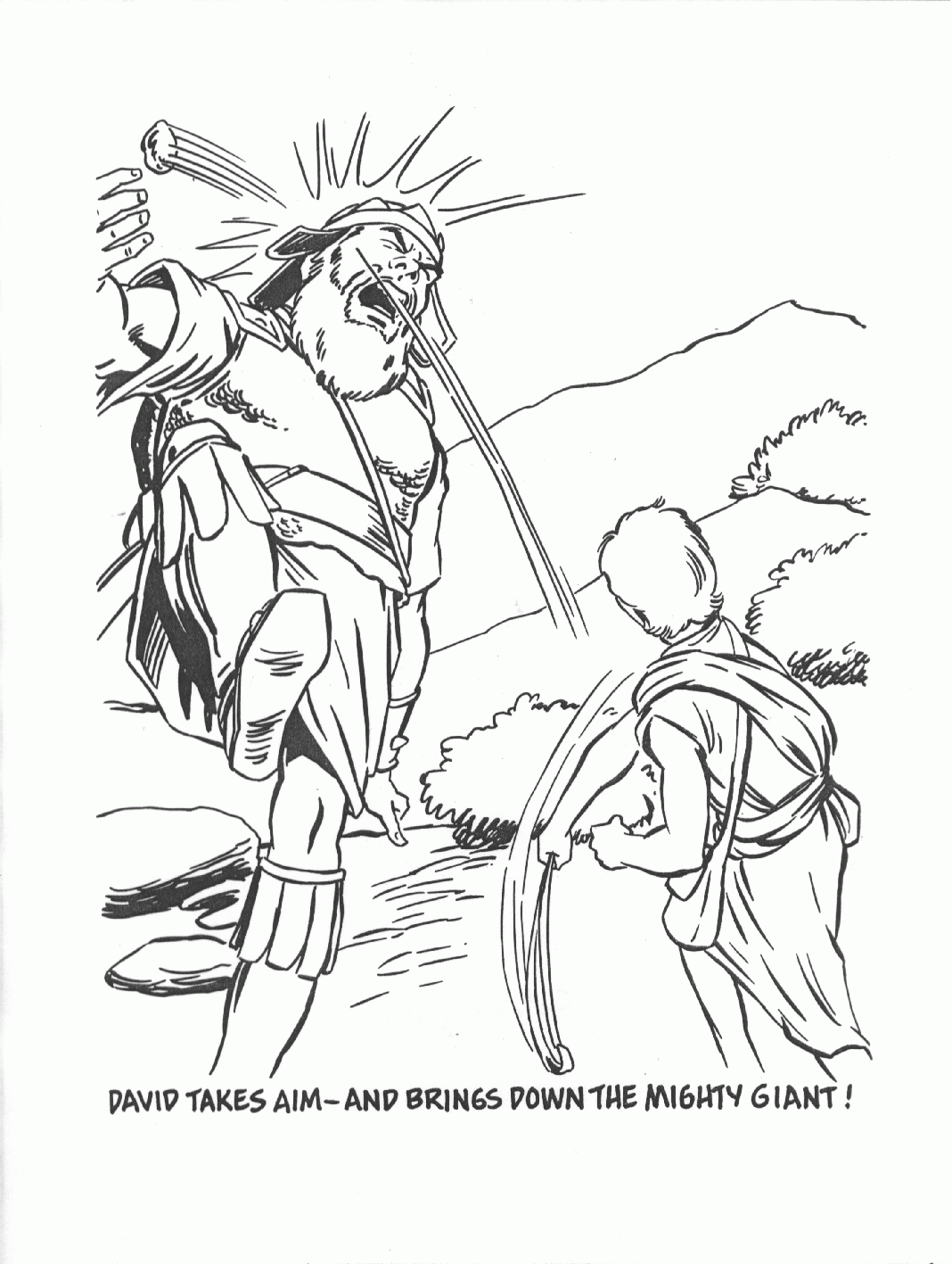 Free Printable Coloring Pages David And Goliath Coloring Home