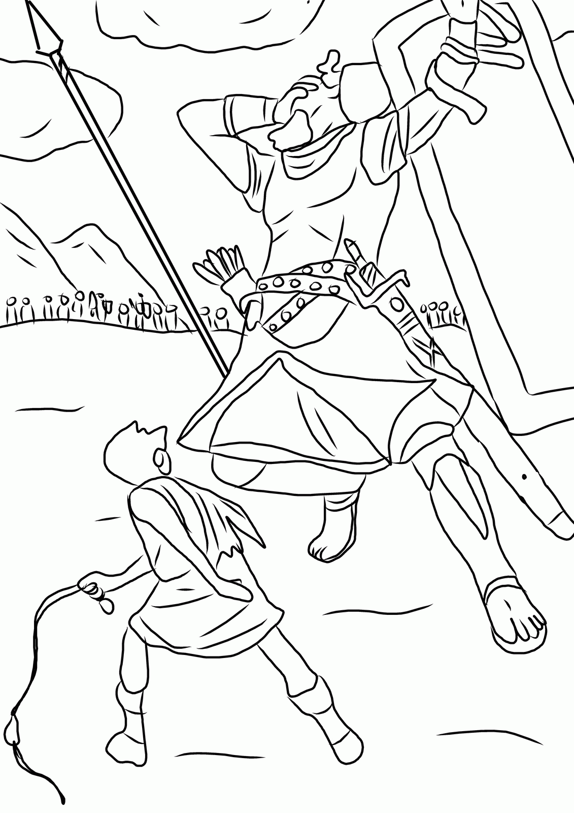 Free Printable Coloring Pages David And Goliath Coloring Home
