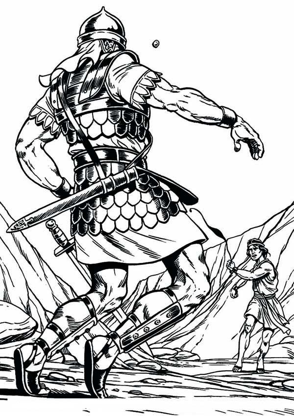 Free Printable Coloring Pages David And Goliath Coloring Home