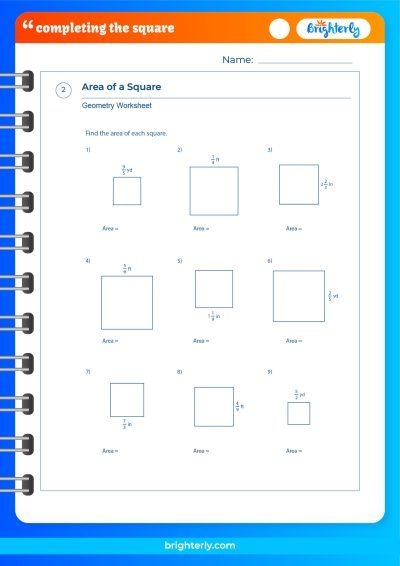 FREE Printable Completing The Square Worksheets PDFs Brighterly