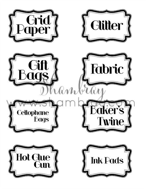 Free Printable Craft Room Labels Free Templates Printable