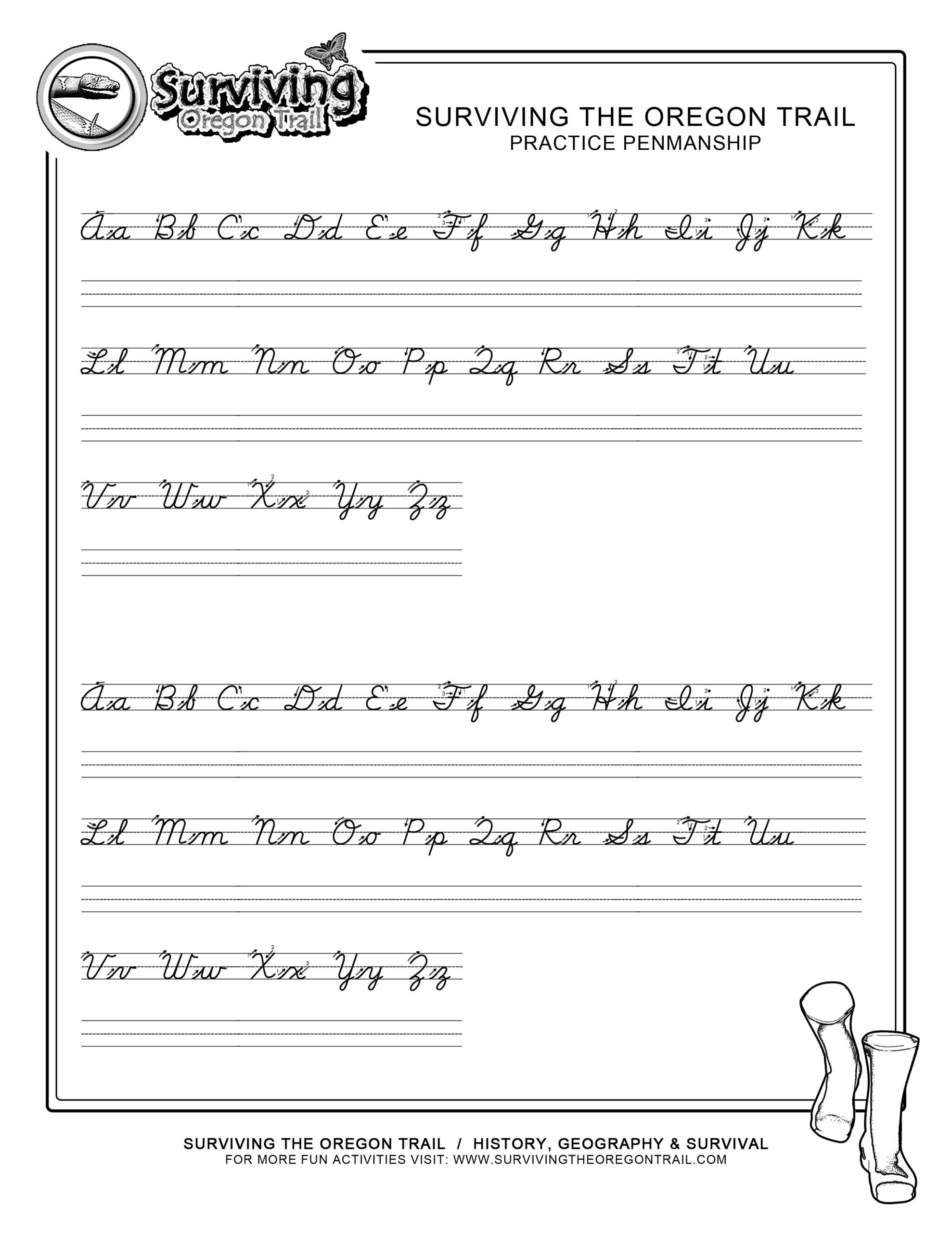 printable cursive alphabet worksheet pdf