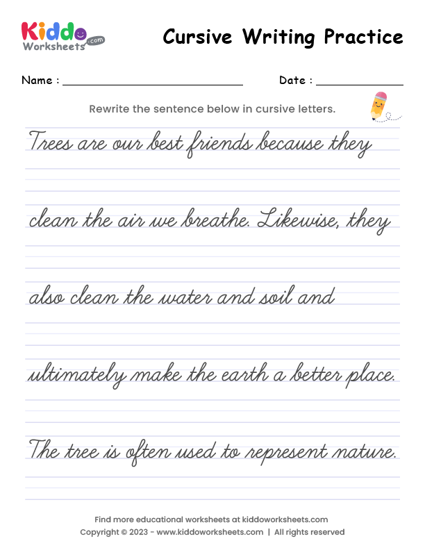 Free Printable Cursive Writing Worksheet Kiddoworksheets 56 OFF