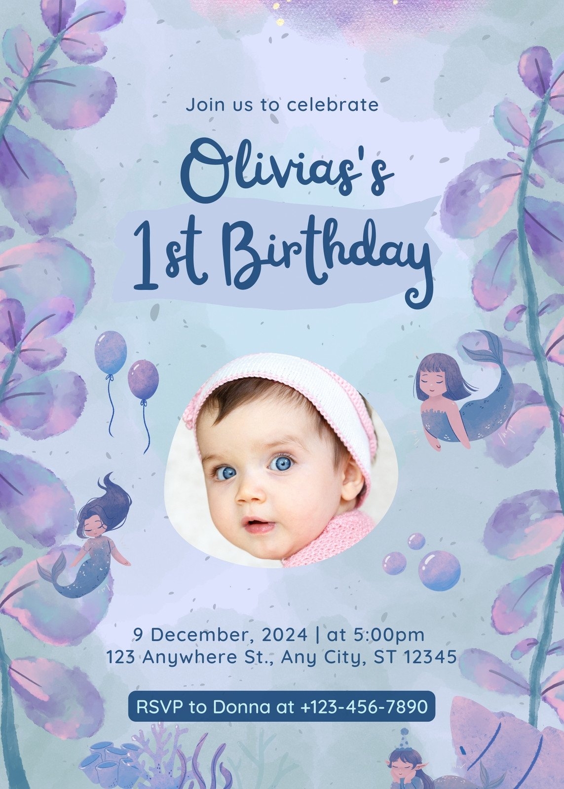 1st birthday invitation templates