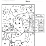 Free Printable Cute Bear Color By Vowel Worksheet