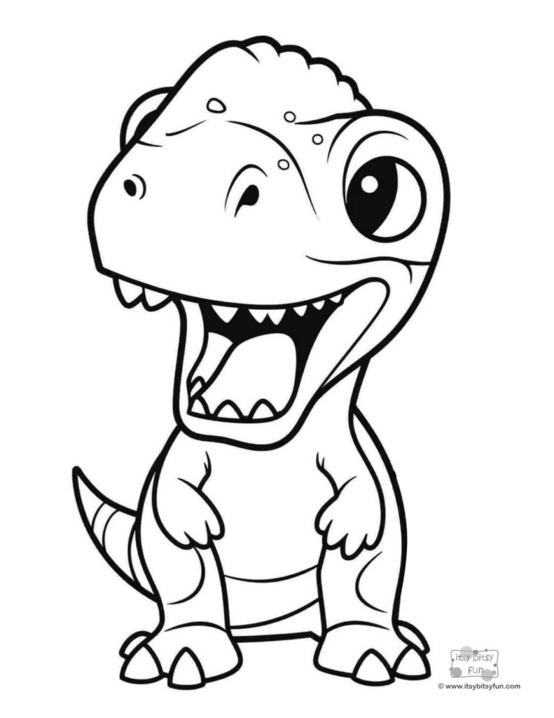 free dinosaur printable coloring pages