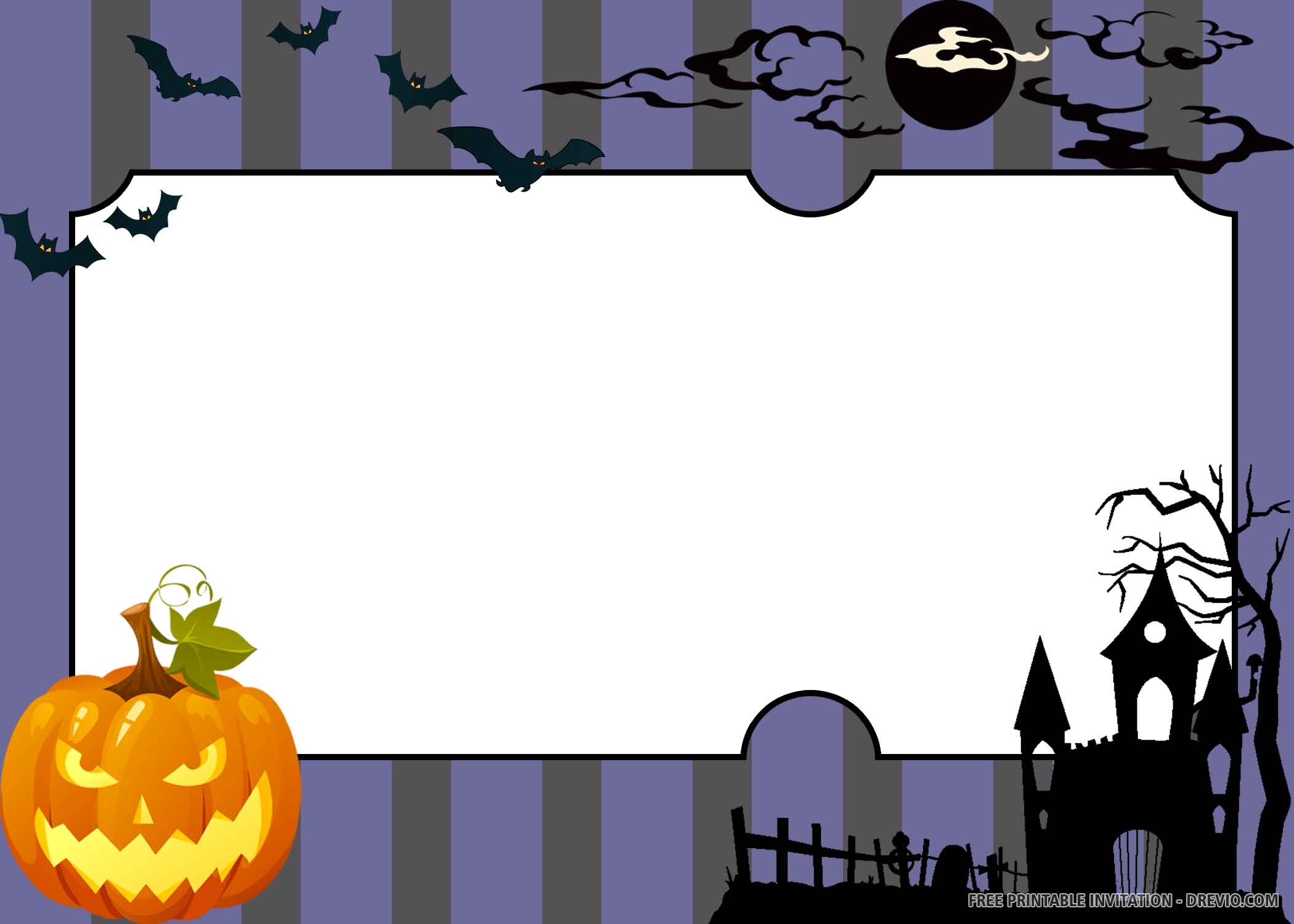  FREE PRINTABLE Dark Halloween Birthday Invitation Template 