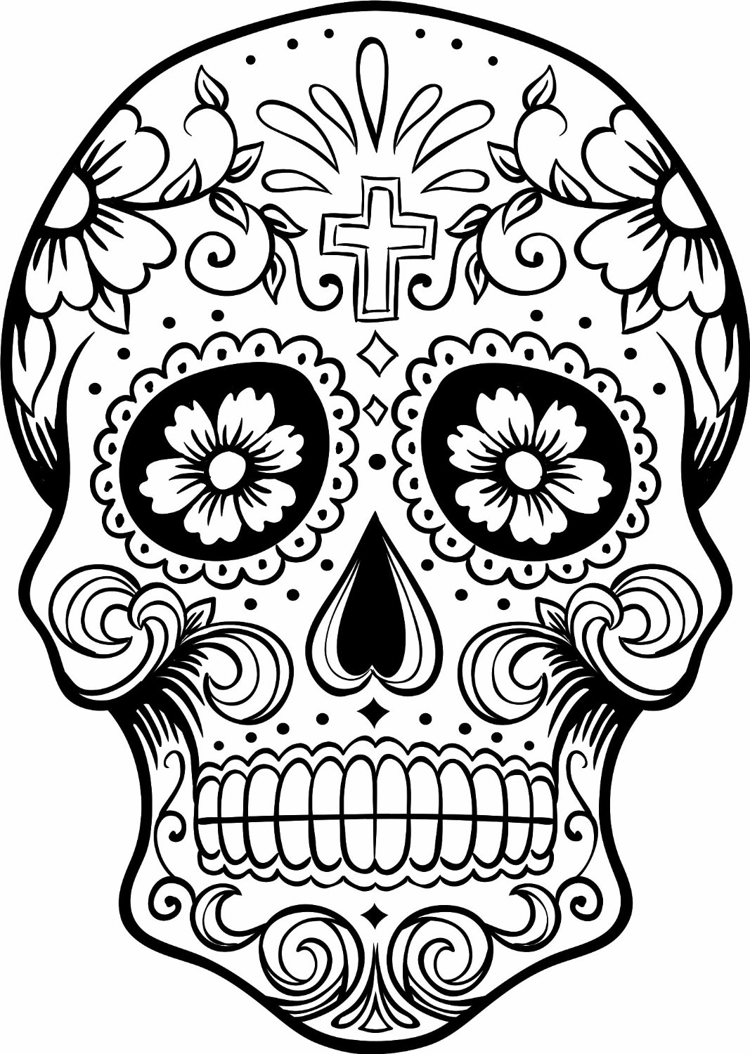 Free Printable Day Of The Dead Coloring Pages Best Coloring Pages For 
