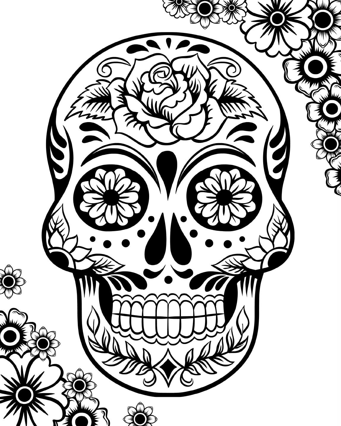 Day Of The Dead Coloring Pages