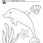 Free Printable Dolphin Coloring Worksheet For Preschool