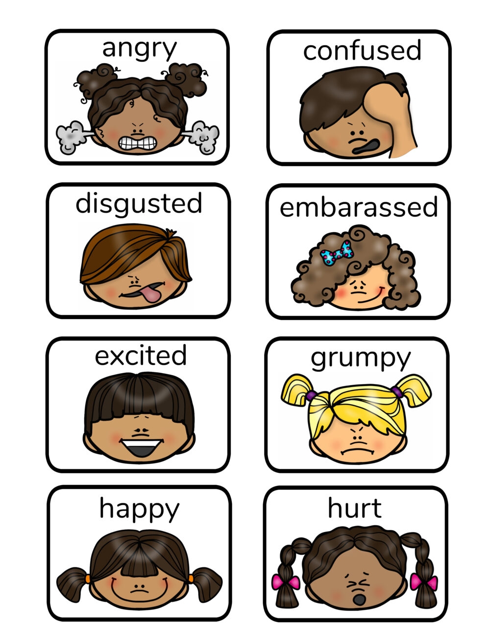 emotion activities for kids printable
