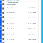 Free Printable Factoring Trinomials Worksheets PDFs