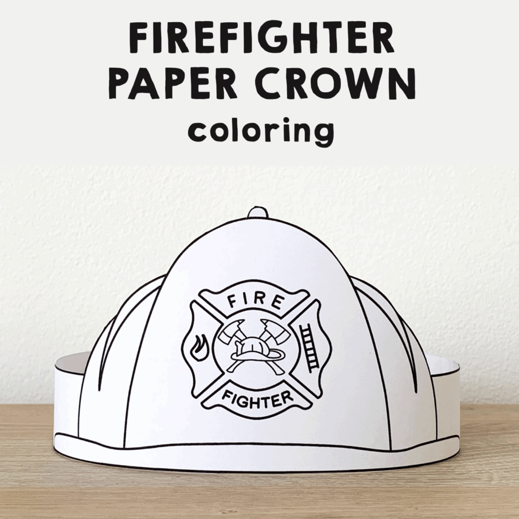 Free Printable Firefighter Hat Template Printable Printables Template