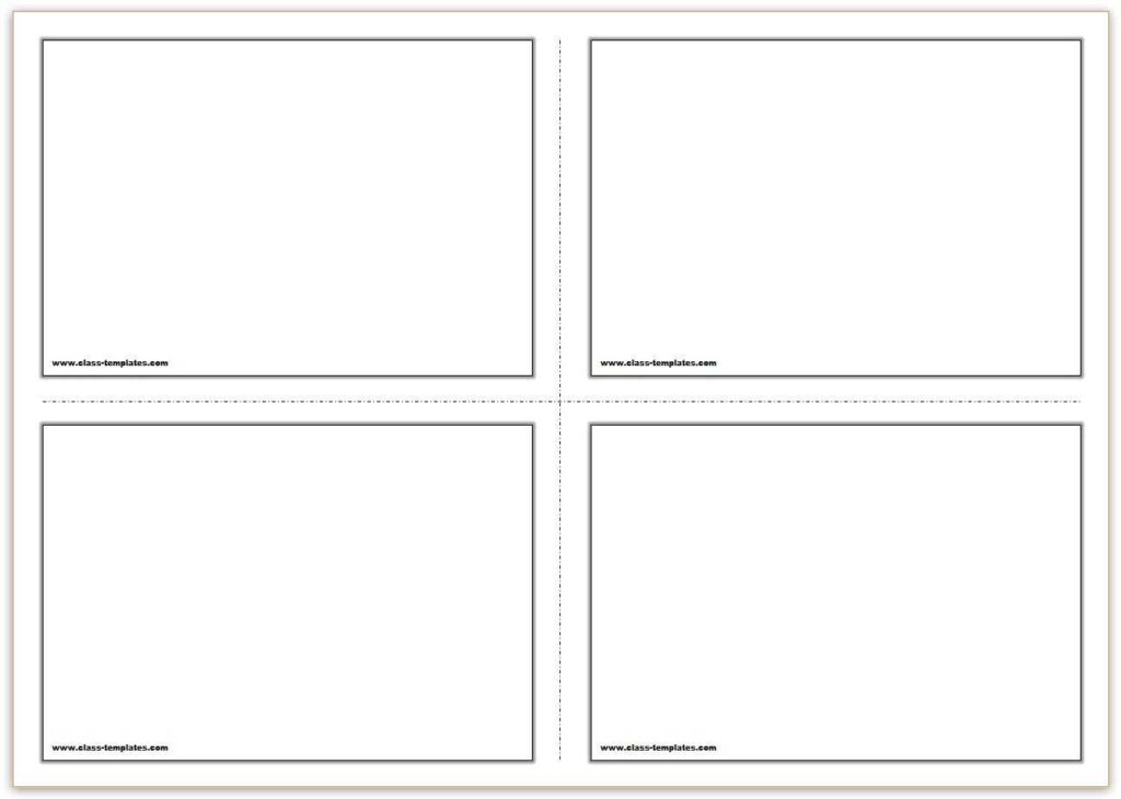 Free Printable Flash Cards Template Inside Index Card Template For