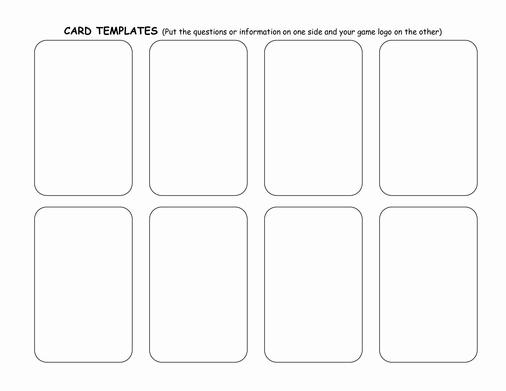 Free Printable Flash Cards Template Sarseh